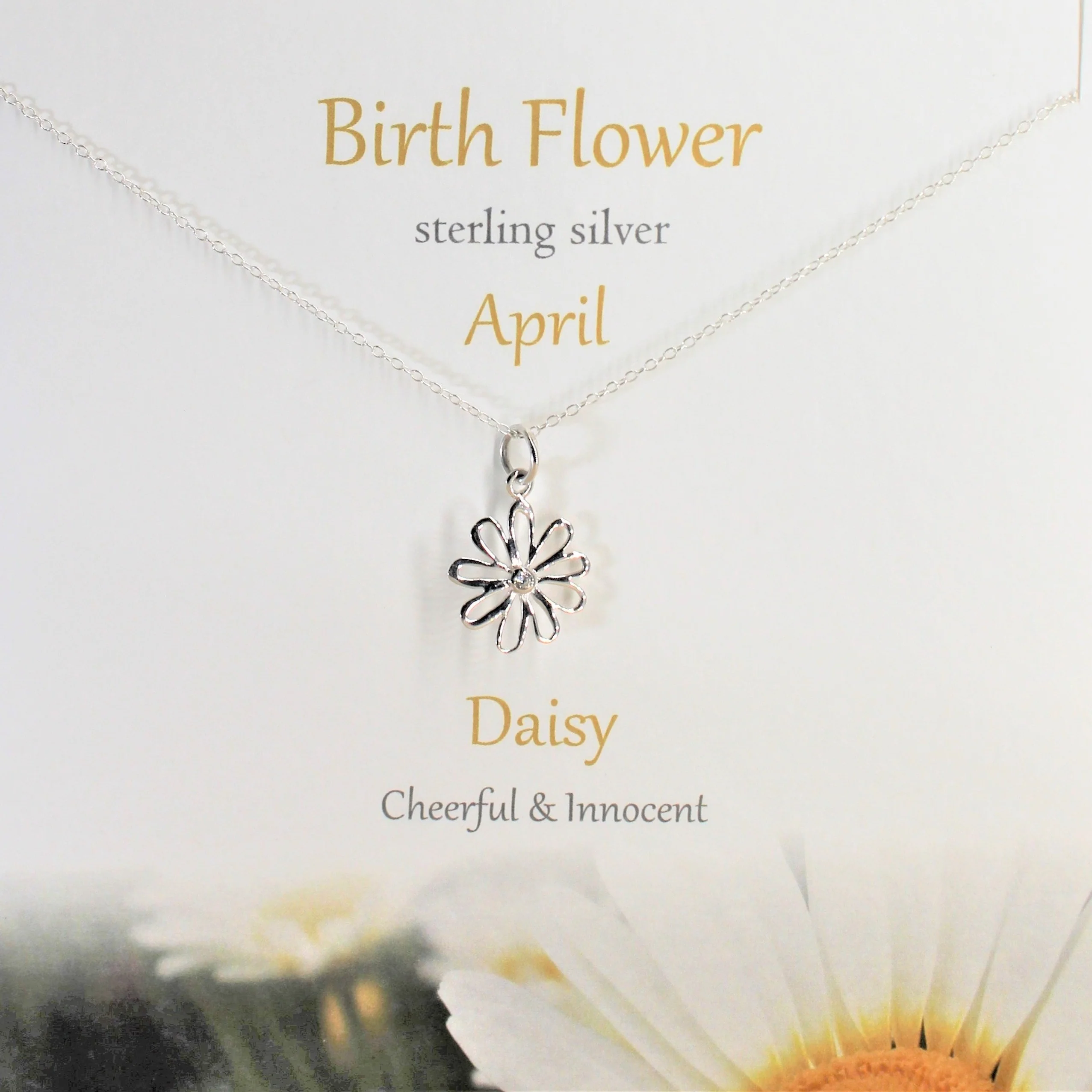 Birth Flower Pendant April - Daisy
