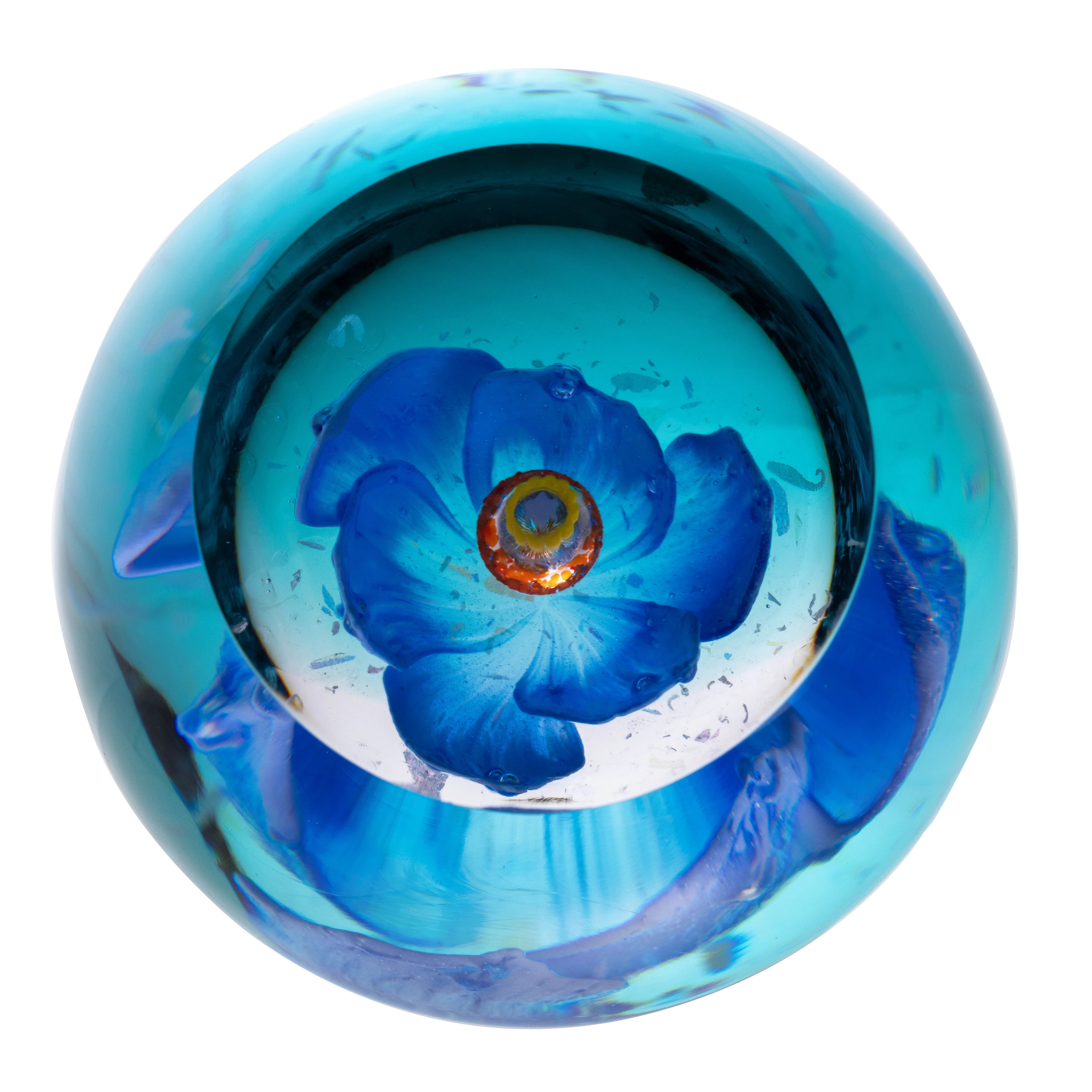 Blue Poppy Paperweight