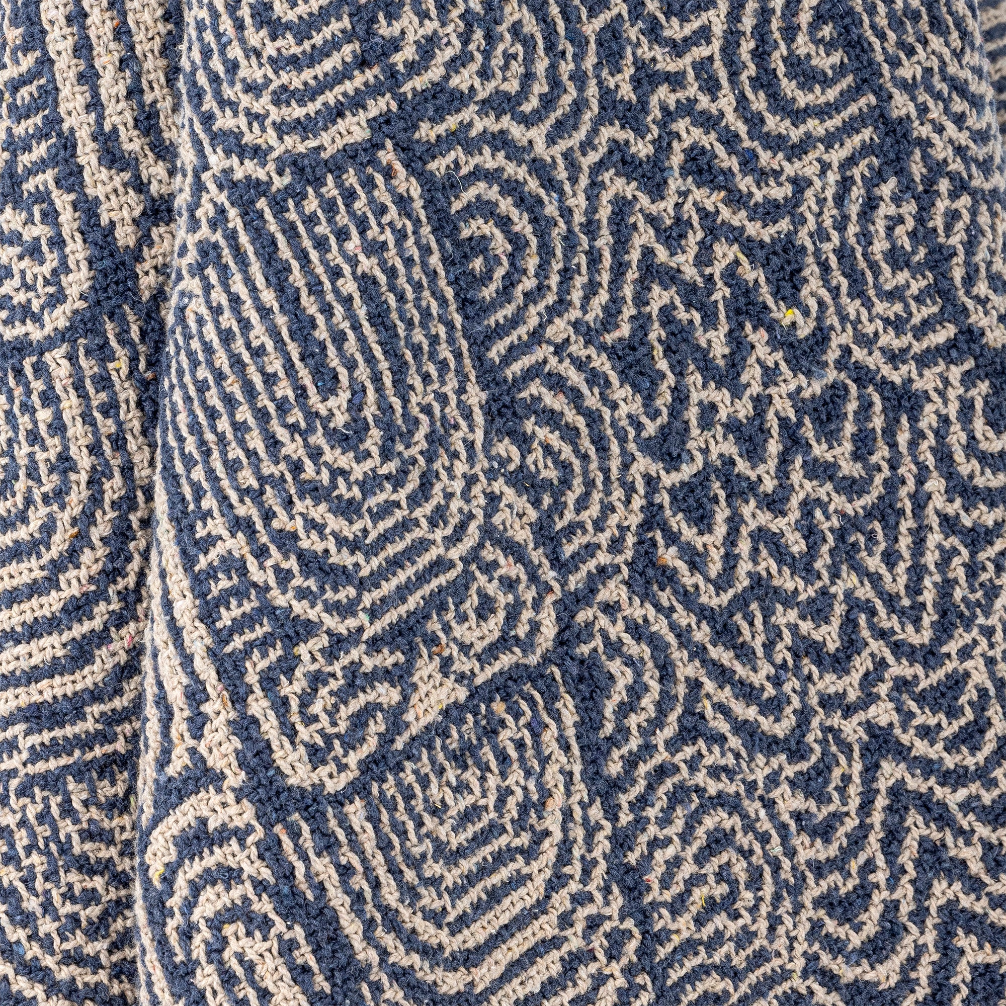 Bresso Blue Recycled Cotton Throw - Image 2