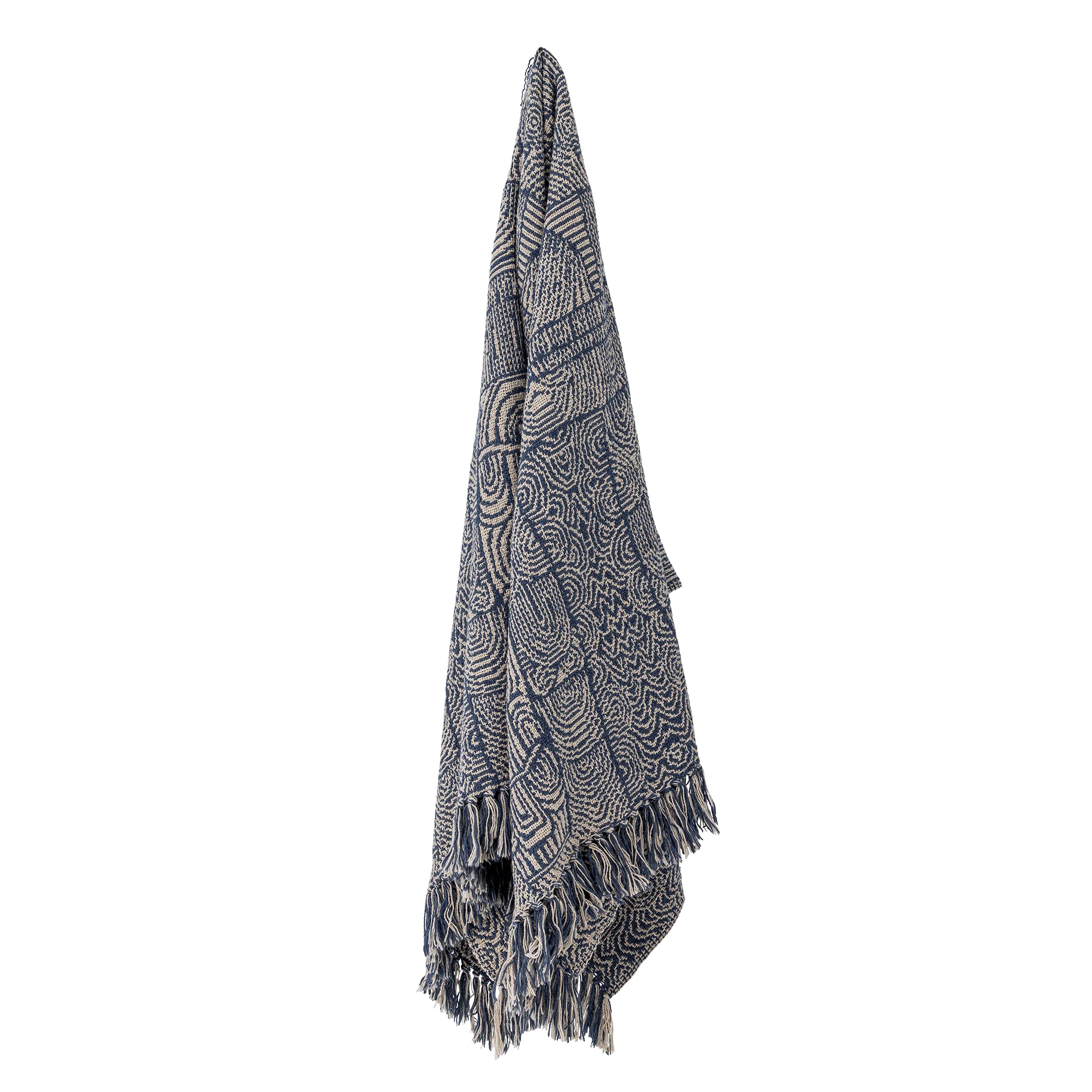 Bresso Blue Recycled Cotton Throw - Image 3