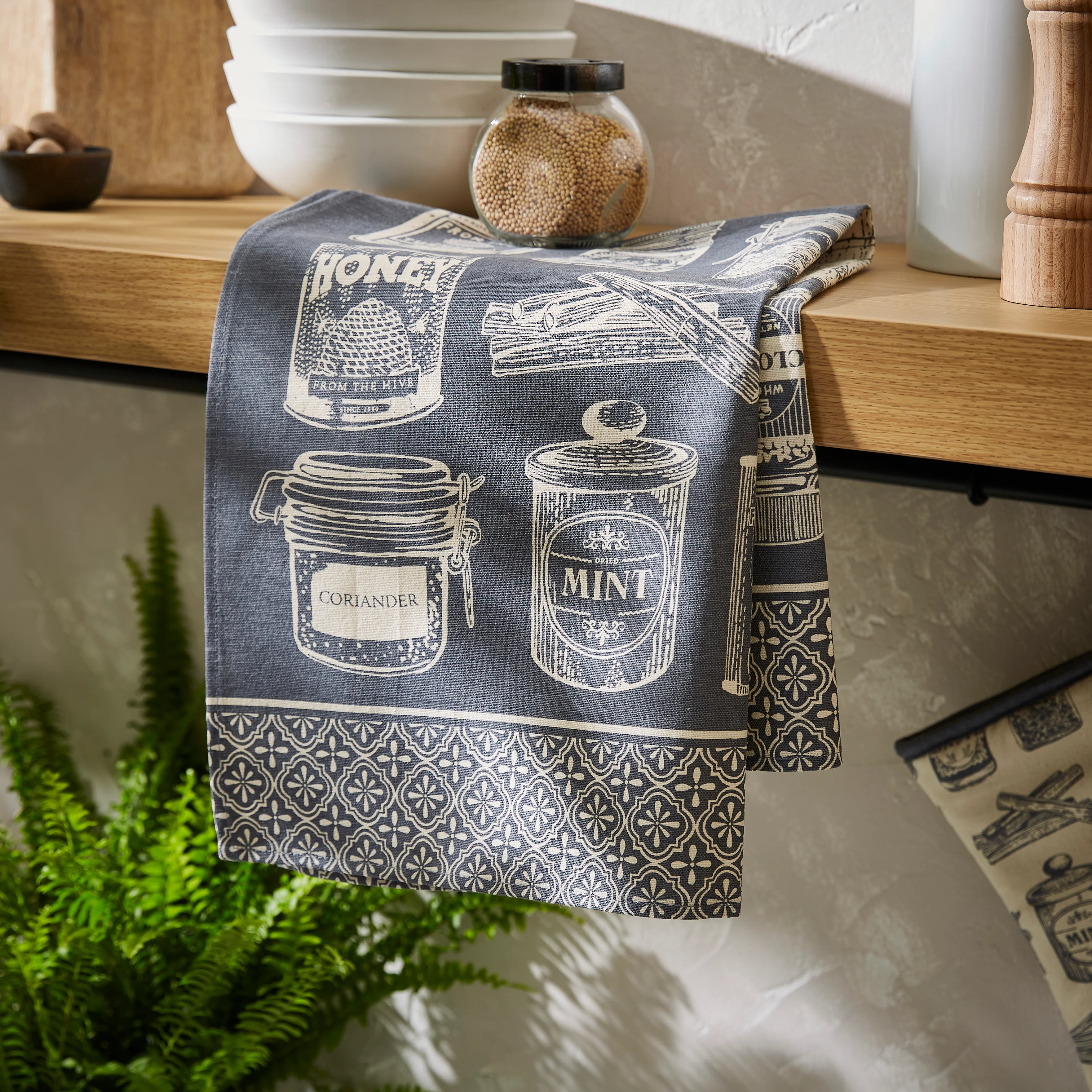 Cotton Tea Towel - Herbs & Spices - Image 2