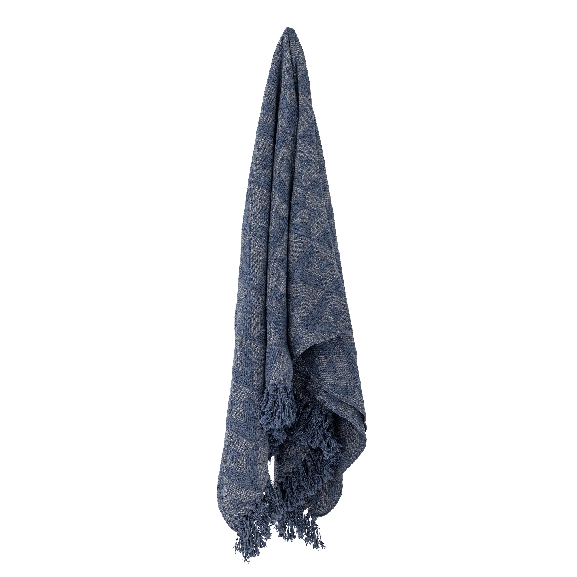 Udine Blue Recycled Cotton Throw - Image 3